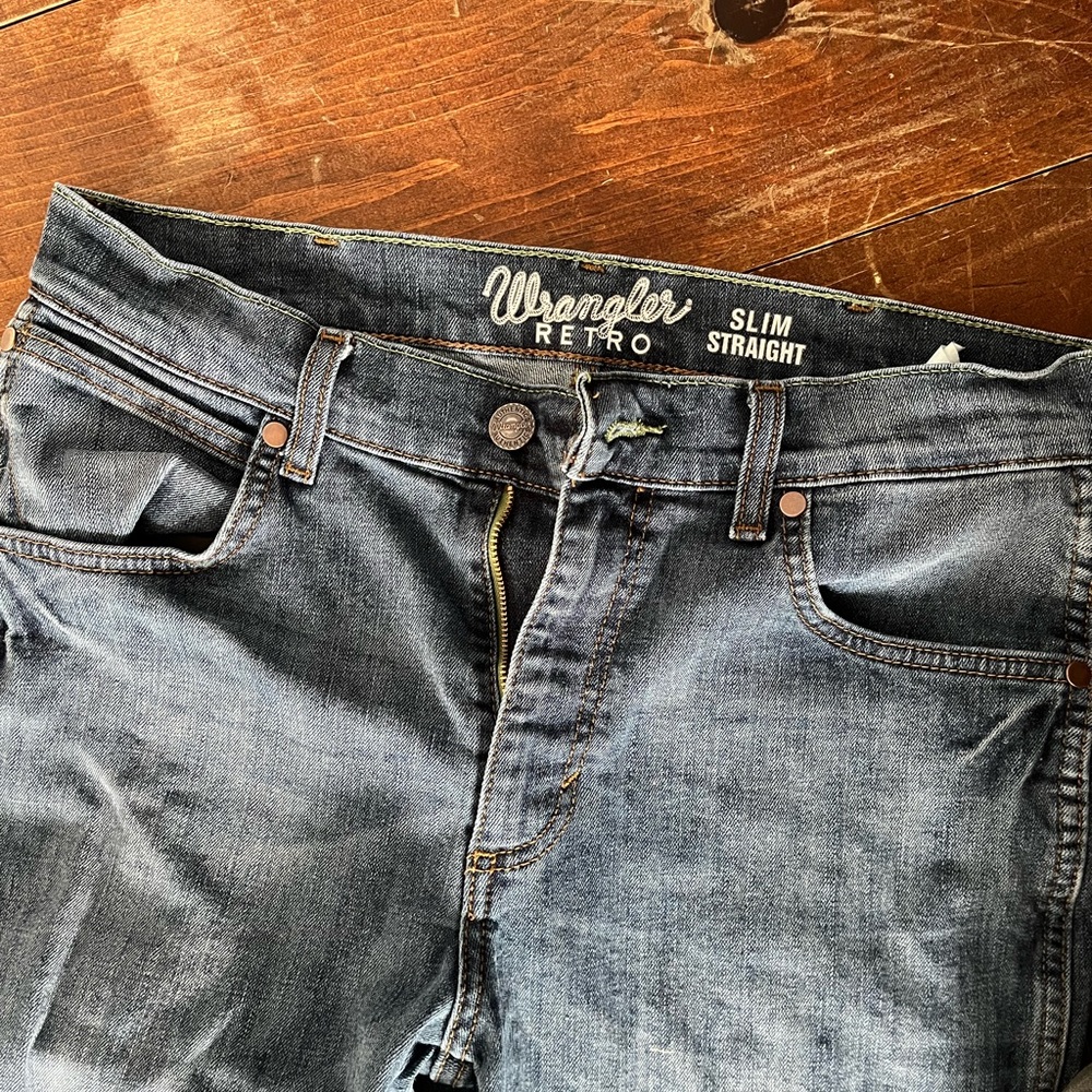Wrangler retro barley worn
